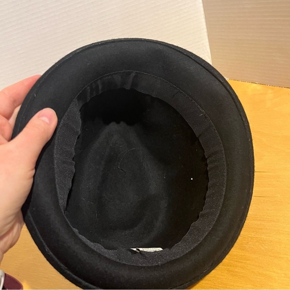 Sonoma Wool Hat With Cloth Flowers Women’s One Size Black Fedora - Picture 7 of 9